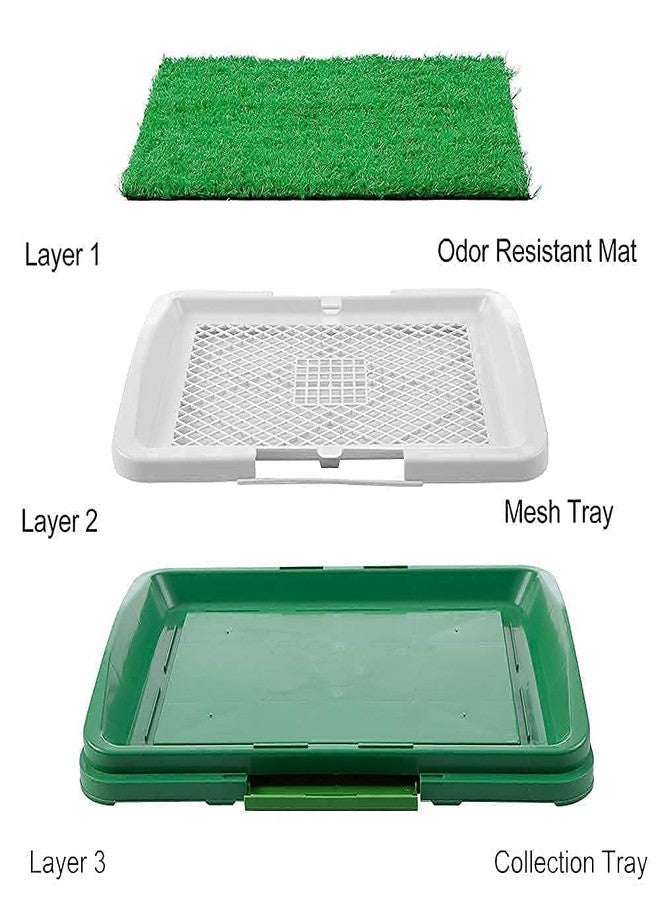 Nirgun Empex Dog Pet Potty pad with 3 Layer Tray Puppy Training Pads Toilet Dog Patio Potty Tray Puppy Pee Pad Holder Grass Mat Toilet Trainer for Home Balcony Indoor Outdoor Tray Pee Pad - Image 4